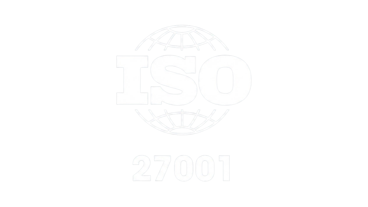 ISO/IEC 27001 certification mark.